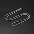 My Shape 10 pcs 60cm Box Chain Necklaces for Men 24 Inch Box Chain 2-3mm Chains Chokers Steel Color Fashion Jewelry Boys Gifts