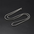 My Shape 10 pcs 60cm Box Chain Necklaces for Men 24 Inch Box Chain 2-3mm Chains Chokers Steel Color Fashion Jewelry Boys Gifts