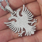 Iced Out Eagle Pendant — 925 Silver