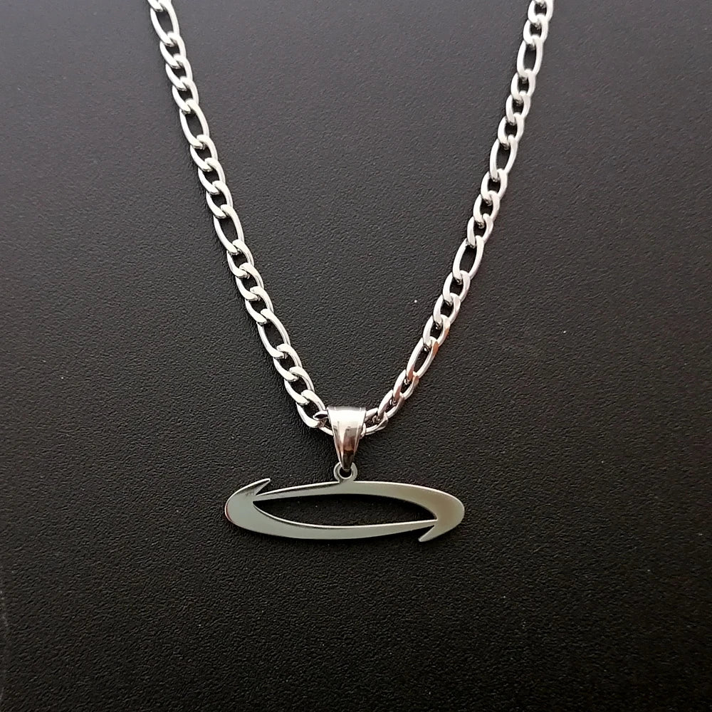 Polished O Pendant Necklace for Men 24in — Stainless Steel
