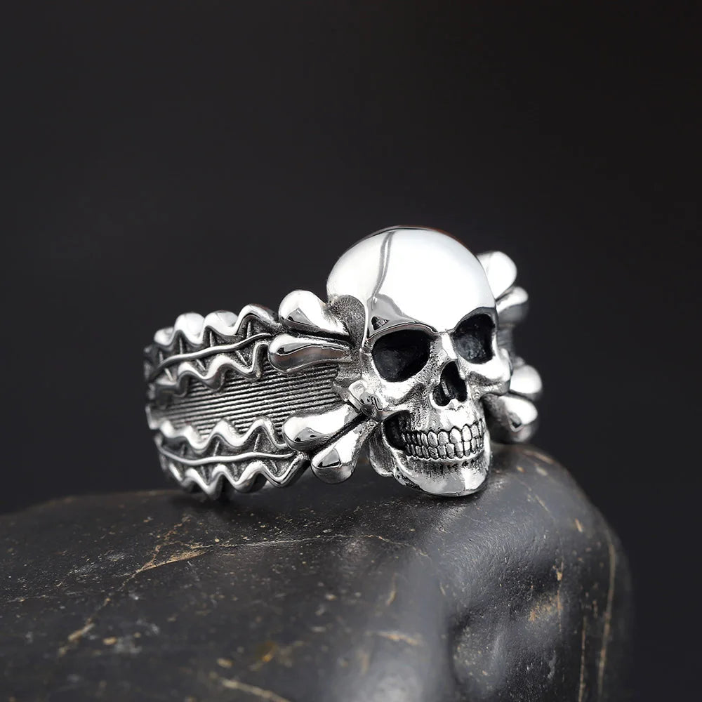 Skull Bones Ring — 925 Silver