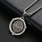 1PC INGX Vintage Ancient Rome Rotatable Round Choice "Yes or No" Necklace for Men Decision Coin Necklace Man Women