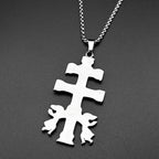 Caravaca Cross Pendant Necklace — Stainless Steel