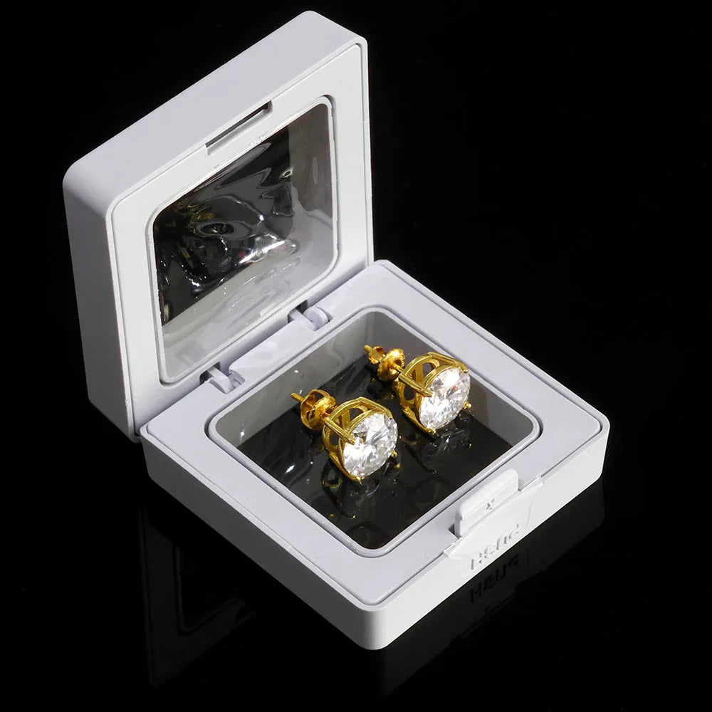 Moissanite Earring 925 Silver 10MM Round Cut
