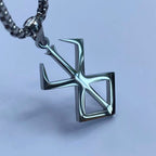 High-quality stainless steel Berserker Rune Symbol Necklace Nordic Logo Steel Emblem Norse Amulet Talisman Sign Necklace Jewelry