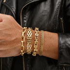 Gold Chunky Chain Bracelet — Stainless Steel
