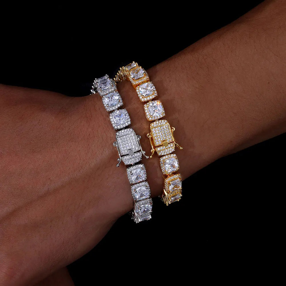 Stainless Steel Tennis Bracelet Cluster 10MM