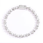 Star Tennis Chain Necklace Iced Out CZ