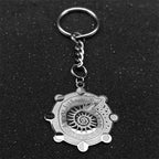 Star Key Silver Pendant Witch Snail Moon Phase