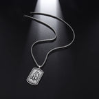 Allah Scripture Round Medal Pendant Stainless Steel Necklace Mens Islamic Jewelry Amulets Muslim Gifts