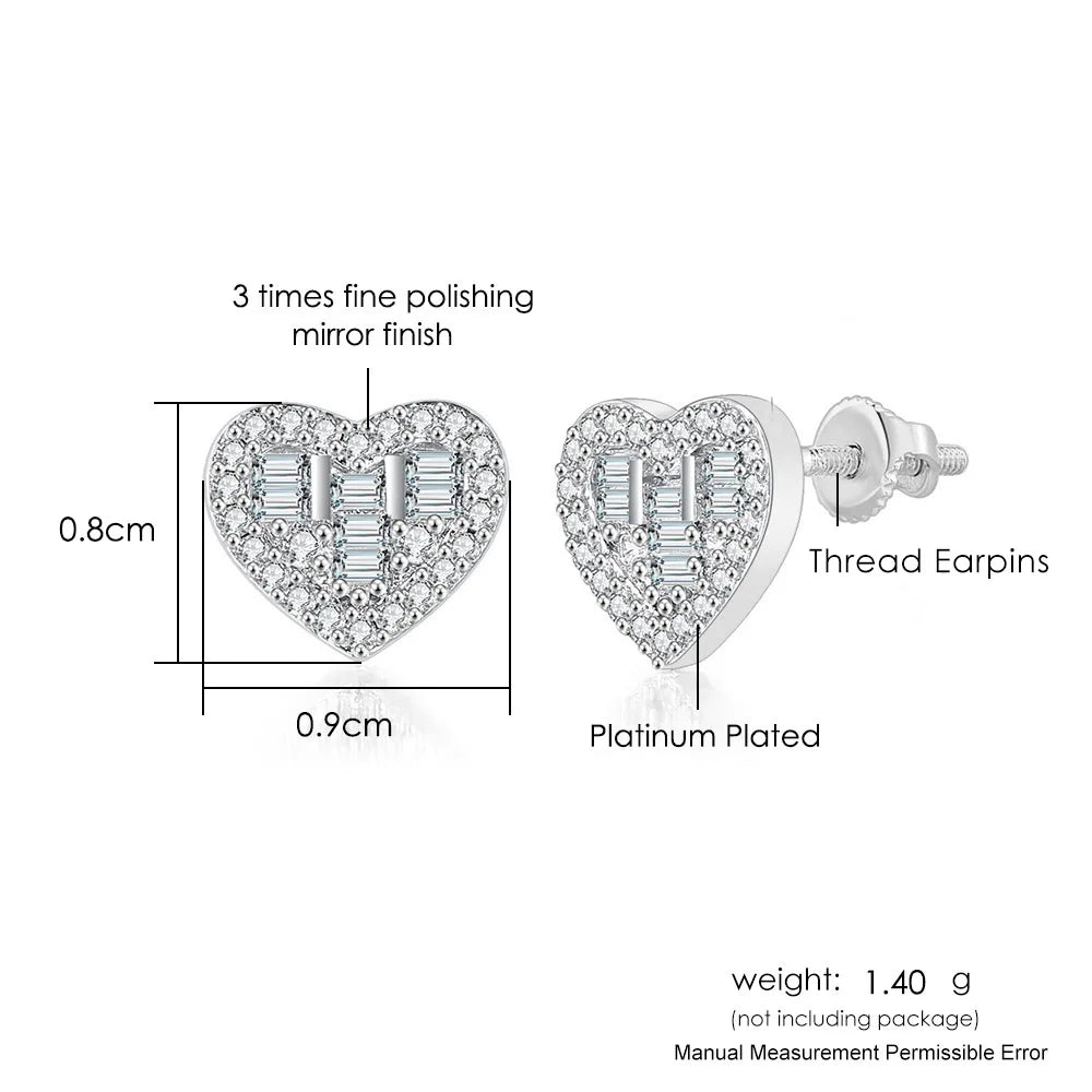 Iced Out Stud Earrings — Gold