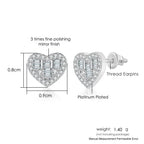 Iced Out Stud Earrings — Gold