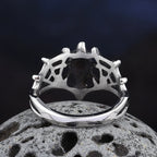 316L Stainless Steel Gothic Accessories Skull Ring With Red Stone For Man Women Punk Jewelry Couple Or Women Gift