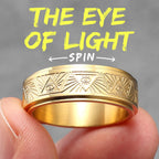 Illuminati Eye Spinner Ring — Stainless Steel