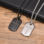 Cross DogTag Pendant Necklaces for Men Boys,High Polished Stainless Steel Pendant Necklaces,Jewelry Gifts for Husband DAD BBF