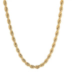Iced Out Rope Chain Necklace Stainless Steel 6MM