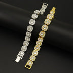 Tennis Steel Bracelet 13MM Wide Full Zircon