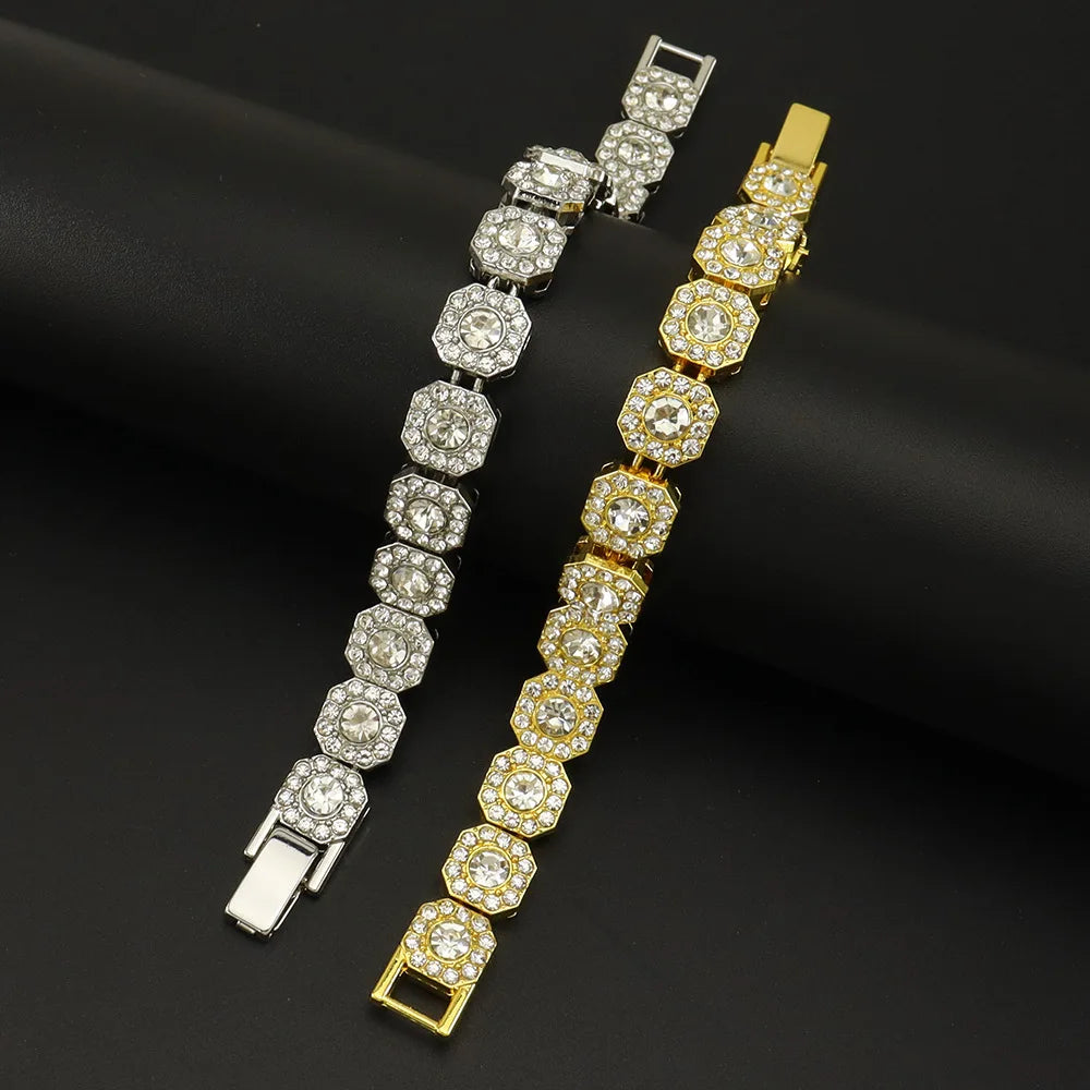 Tennis Steel Bracelet 13MM Wide Full Zircon