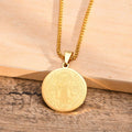 Vnox Men Saint Benedict Medal Necklace, Gold Color Stainless Steel Christian Sacramental Catholic Jewelry Gift,with Box