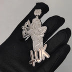 925 Silver VVS Moissanite Angel Pendant Necklace