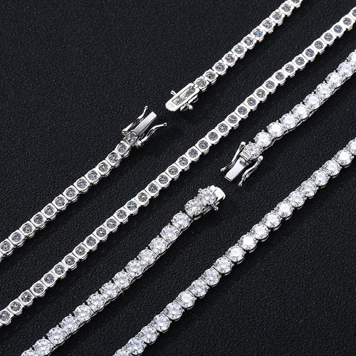 S925 Stering silver D VVS1 Moissanite Tennis Necklace 3/4/5/6mm GRA for Women Man Jewellery Zircon