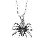 3D Vintage Spider Pendant Necklace for Men — Stainless Steel