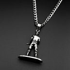 Army Soldier Rifle Pendant Necklace — Stainless Steel