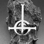 Cross Ghost Steel Pendant Band Brooch Ghoul Nameless