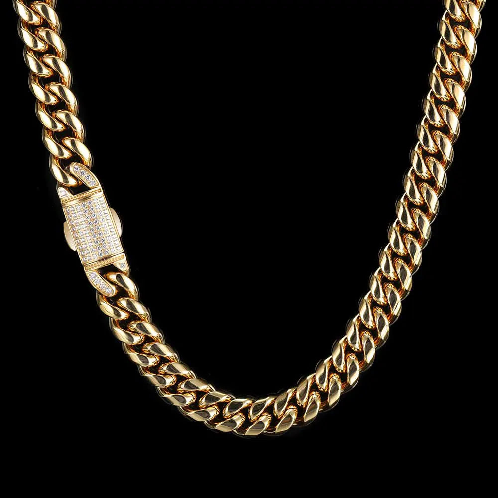 Stainless Steel Cuban Chain Necklace Miami 12MM