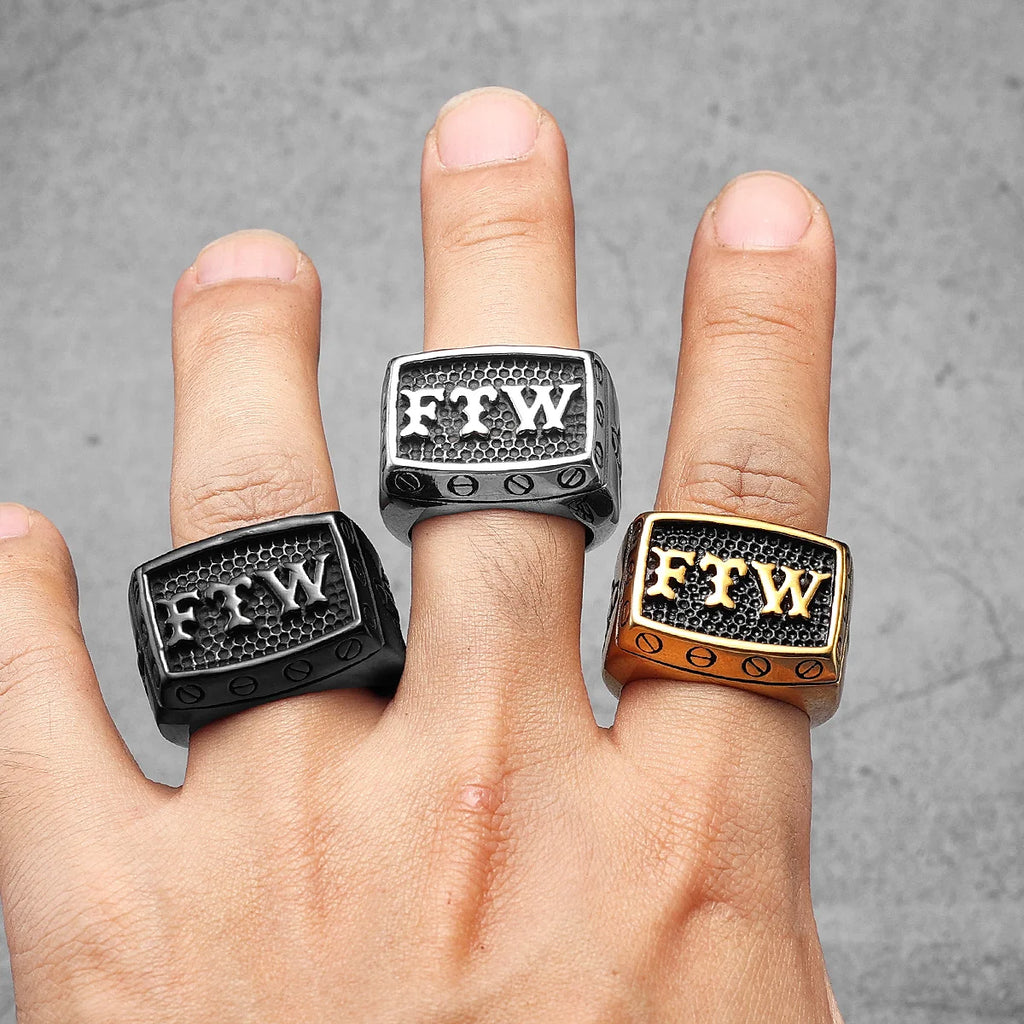 FTW Middle Finger Ring — Stainless Steel