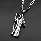 Antique Grim Reaper Death Pendant — Stainless Steel