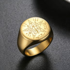 Tetragrammaton Pentacle Signet Ring — Stainless Steel