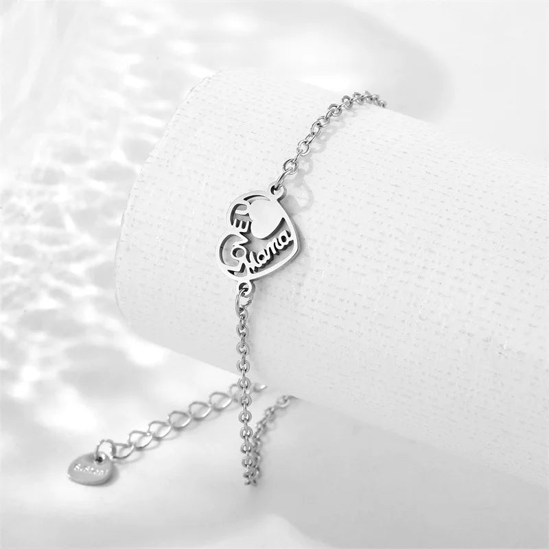 Mama Letter Pendant Necklace — Minimal