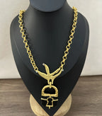1PC Metal Alloy Pigeon Lock Pendant Necklace For Women Jewelry Fashion Sweater Chain Necklace Accessories