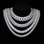 Iced Out Cuban Chain Necklace Stainless Steel 8-25MM