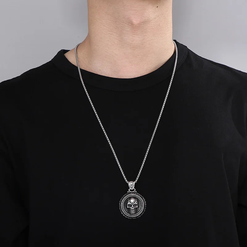 Skull Lion Tiger Pendant Necklace — Stainless Box