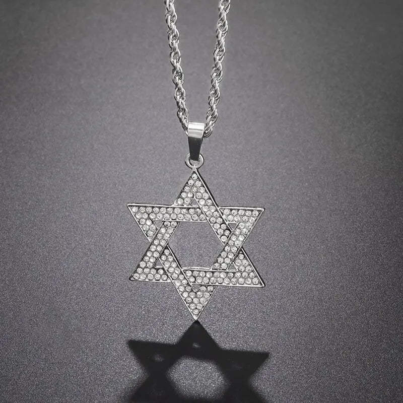 Iced Out Star of David Gold Pendant