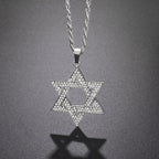 Iced Out Star of David Gold Pendant