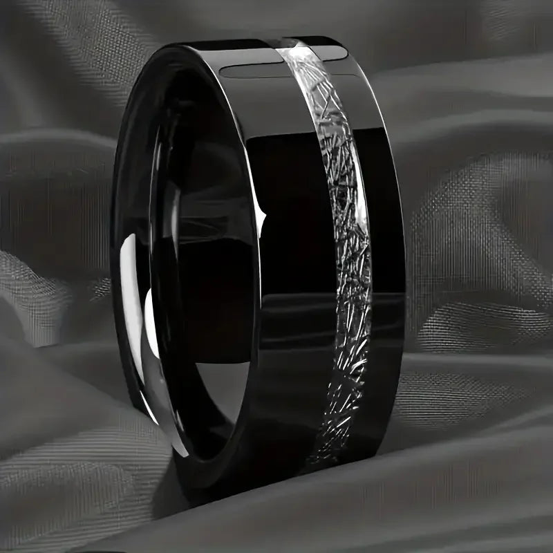 Red Personalized Couple Tungsten Carbide Ring with Spider Pattern Dome Edge,Comfortable Fit, Fashionable Daily Item,Wedding Ring
