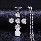 Cross Saint Benedict Steel Pendant Exorcist