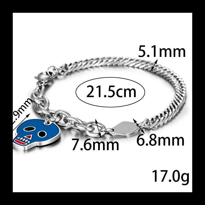 Ghost Head Bracelet — Stainless Steel