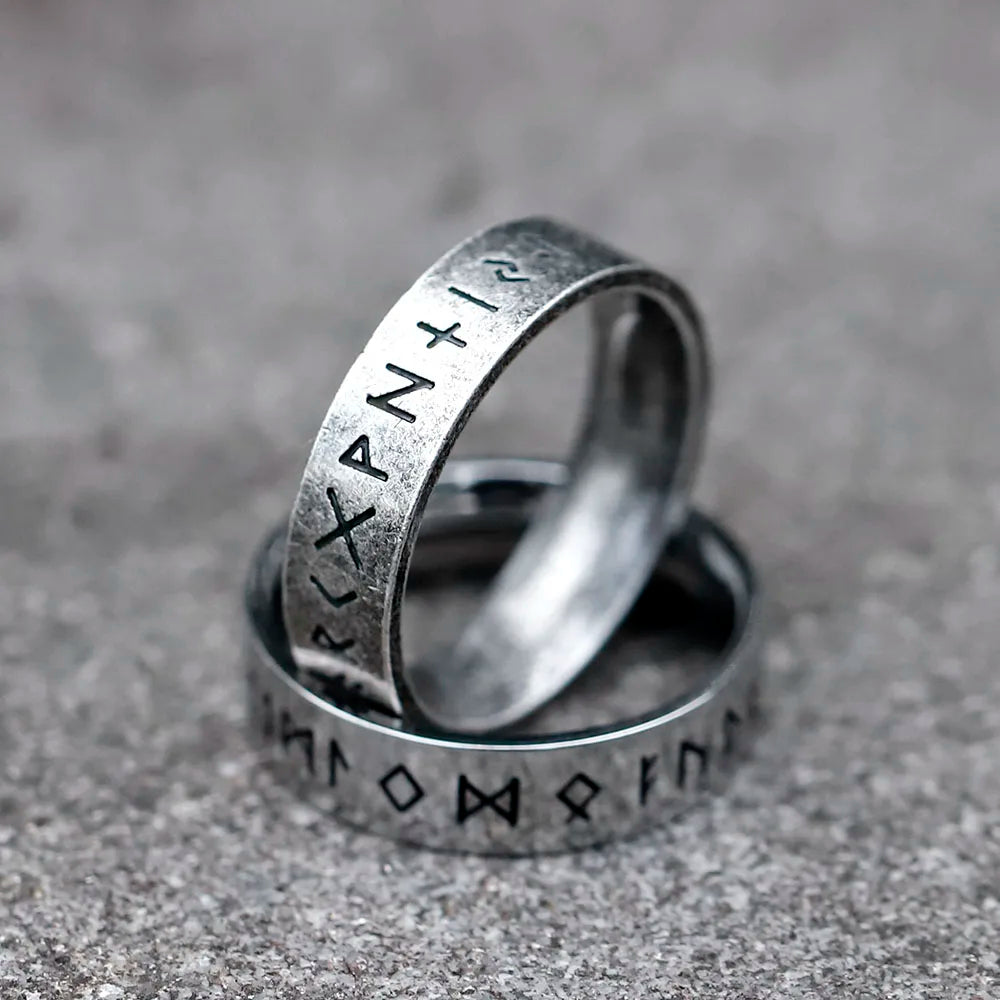 Viking Odin Rune Letter Ring — Stainless Steel