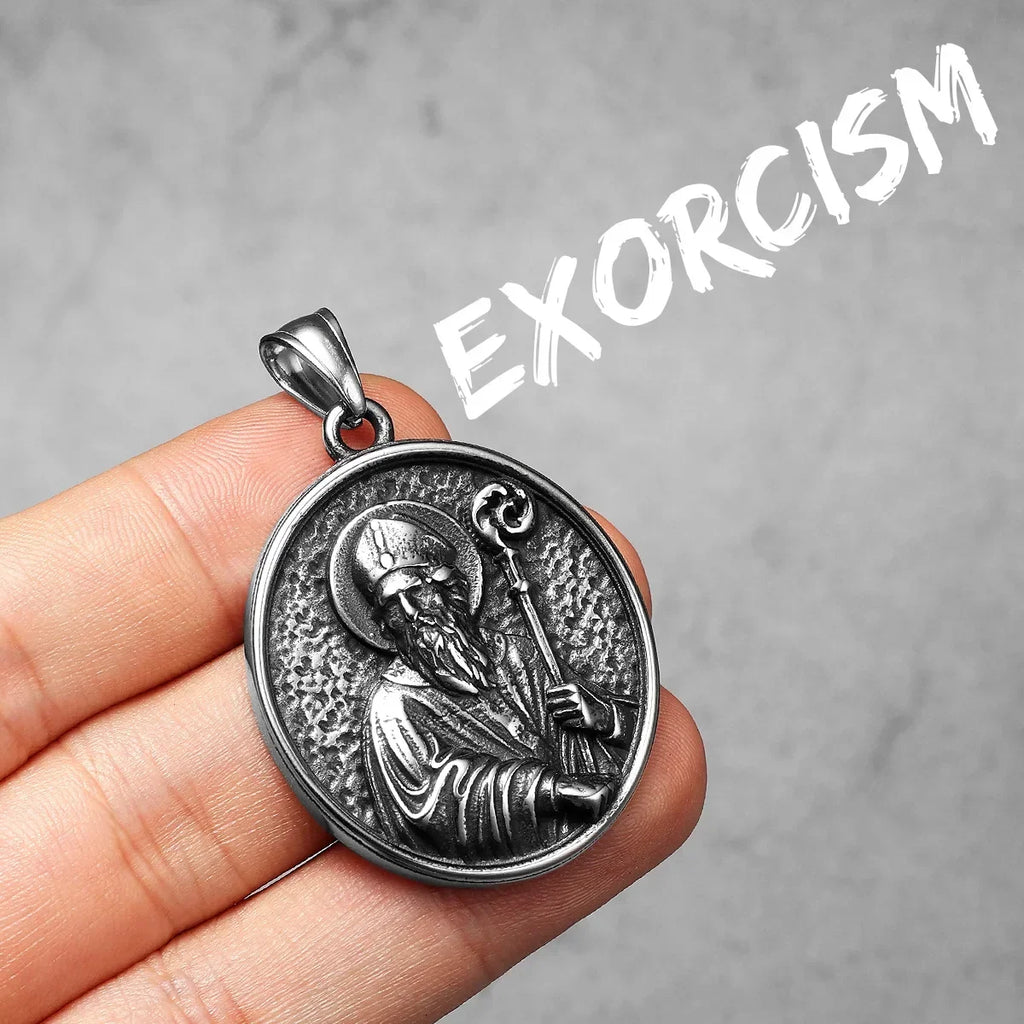 Virgin Mary Cross Pendant — Stainless Steel
