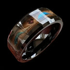 Trendy Creative Gold Color Quicksand Galaxy Meteorite Pattern Black Stainless Steel Rings for Men Cosmic Artistic Jewelry Gifts