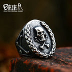 Pirate Navigation Skull Ring — Gothic