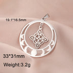 Trinity Witch Knot Charm Pendant — Steel