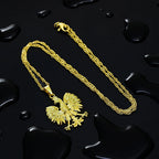 Poland Eagle Badge Pendant — Two-Tone