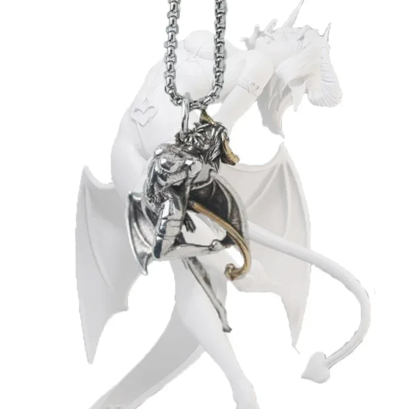 Fashion Anime Sexy Double Ponytail Lolita Pendant Goddess Necklace Men and Women Charm Temptation Cool Jewelry