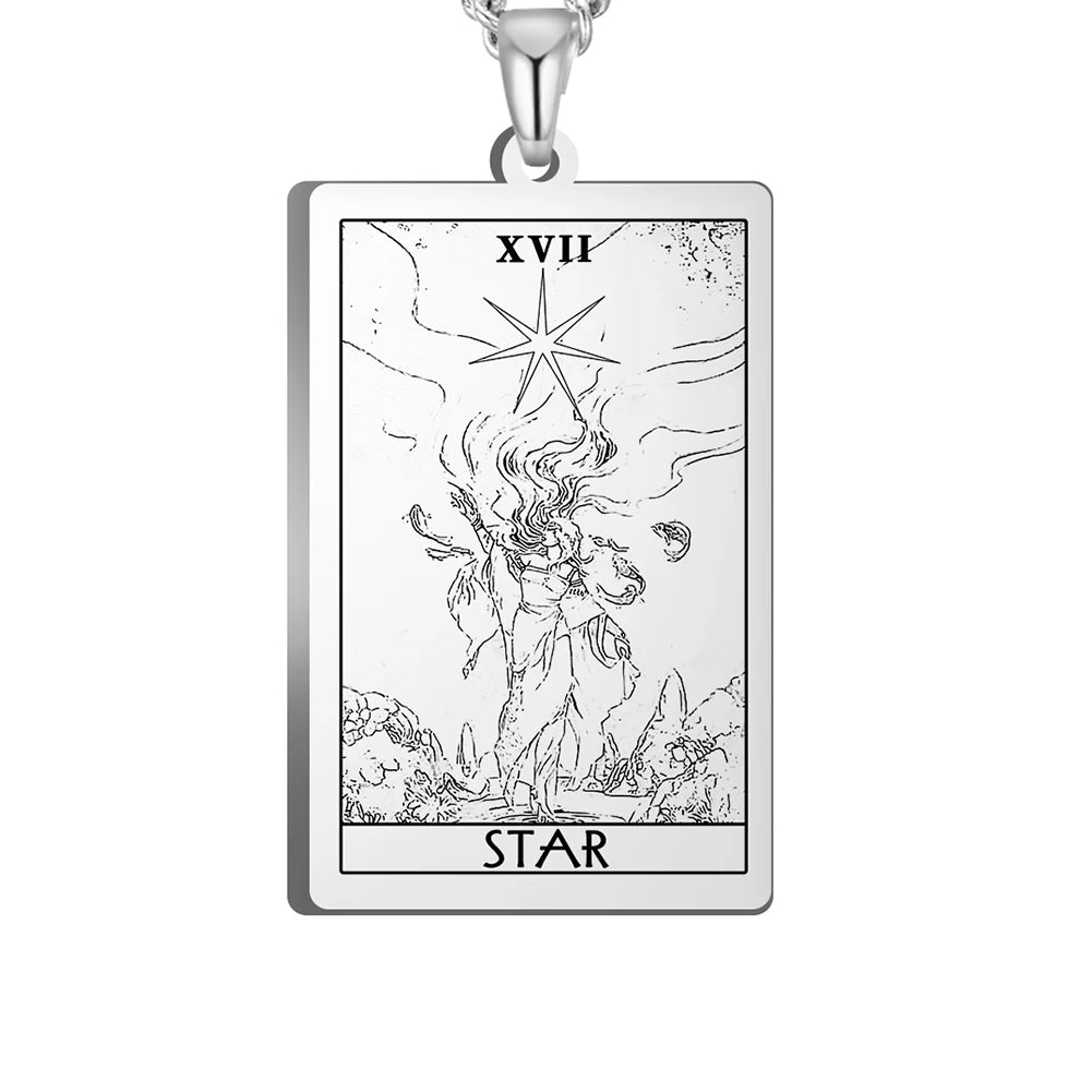Tarot Major Arcana Amulet Necklace — Stainless Steel