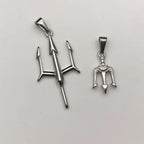 Greek Poseidon Trident Pendant Necklace — Stainless Steel